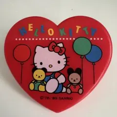 HELLO KITTYハローキティ赤ハート型クリップ89年レトロサンリオ当時物のサムネイル