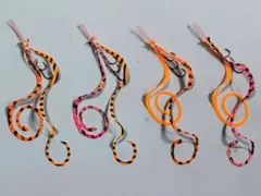 タイラバ　激シブ極細ダブルカーリー ネクタイ　３段針　フック付４個セット ④