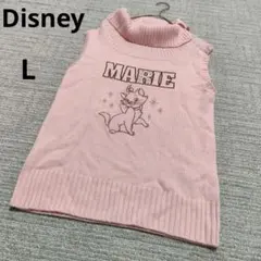 Disney ディズニー マリー ノースリーブ ニット ピンク L 大きいサイズのサムネイル
