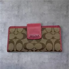 COACH Signature Long Wallet Vintage Y2K