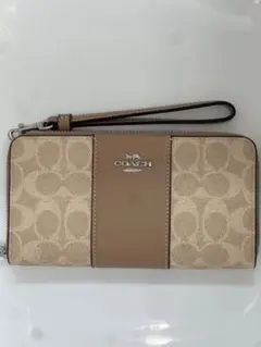 【新品人気✨】コーチ COACH サンド×トープ シグネチャー コーテッド