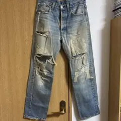 リーバイス 501XX 55年復刻 鬼ヒゲ グランジ 山田蓮 W36 デニム - メルカリ