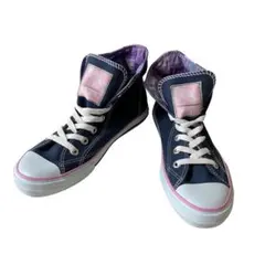 【未使用級】VANS ハイカットスニーカー 22.5cm ネイビー×ピンク