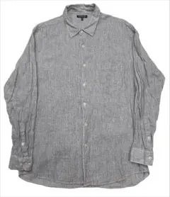 UNIQLO Premium Linen シャツ　XL 細ストライプシャツ