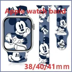 Apple Watch バンド プリント 38/40/41mm blueグレイ