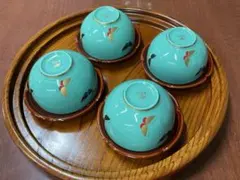 香蘭社　湯呑＆茶托　4客セット　有田焼　➕　急須（香蘭社では有りません）