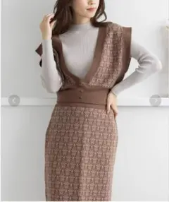 Clear ジャカードニットベスト