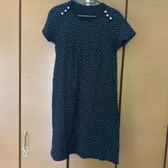 ♪ユニクロ　UNIQLO　ドット柄　ルームウェア　水玉　Ｍサイズ　ワンピース