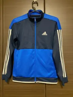 adidas ジャージ 青 ネイビー 3本ストライプ150
