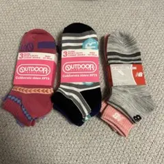 OUTDOOR NEW BALANCE 3足セットソックス 23-25cm