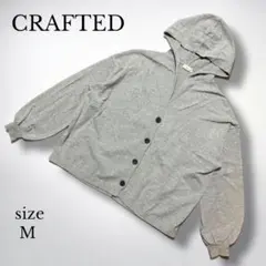 【Crafted 】グレー フード付きカーディガン M