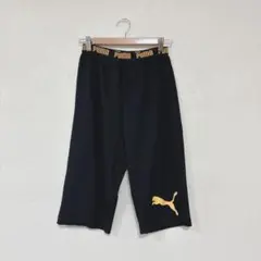 PUMA ハーフパンツ メッシュ 黒 M ビッグロゴ 速乾 スポーツ 夏