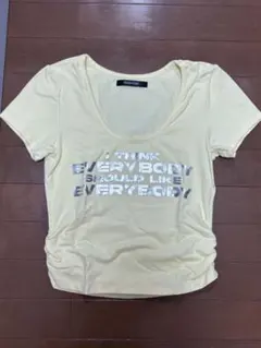 SHAGGIE ロゴプリントTシャツ イエローのサムネイル