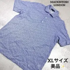 美品✨MACKINTOSH LONDON半袖ポロシャツ XL 青 バラ柄のサムネイル