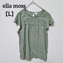 ella moss【L】 オリーブグリーン 半袖Tシャツ