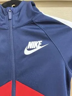 NIKE フルジッパー ジャージ ネイビー/レッド130