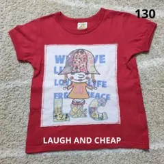 ラフアンドチープ 赤　女の子　Tシャツ 130のサムネイル
