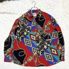 D221491 EURO VINTAGE 総柄 長袖シャツ - メルカリ