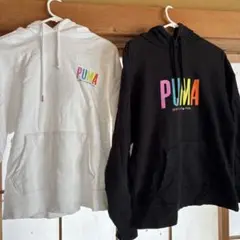 PUMA カラフルロゴ フード付きパーカー２着セット