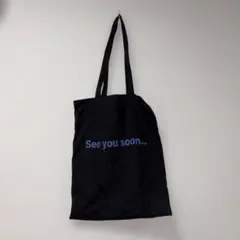 ロゴプリント トートバッグ ブラック