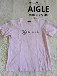 【AIGLE】 エーグル 半袖 Tシャツ アウトドア 袖タグ ピンク XSのサムネイル