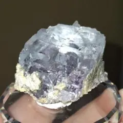 最高峰/極上品】瑶崗仙産 フローライト 極高透明 階梯結晶 鮮烈ブルー