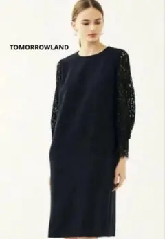 TOMORROWLAND ドライダブルクロスレースコンビ ワンピース 36