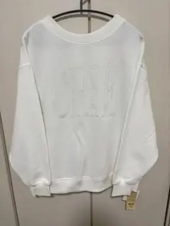 スタディオクリップ 裏毛刺繍ロゴスウェット ホワイト