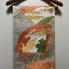 三越　正絹　袋帯　色彩がお洒落な昭和レトロのお品です。