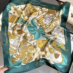 残りわずか　シルク21 シルク100% 大判スカーフ　ストール　65×65cm