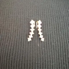 ピンク ストーン付きスタッドピアス 約5cm