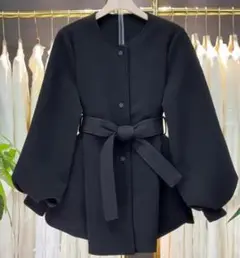 秋・冬用 小柄な方におすすめのデザイン性のあるウールコート