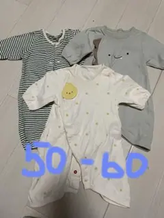 50〜60ベビーロンパース長袖