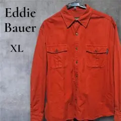 【古着】Eddie Bauer オレンジ 長袖ネルシャツ XL
