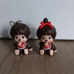 Monchhichi モンチッチ めじるしアクセサリー キーホルダー 2個セット