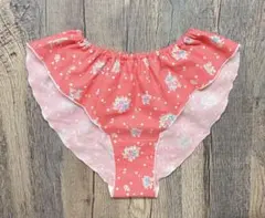 〘485〙ふんどしパンツ　ピンク×花　リラックスショーツ