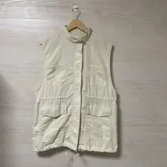 ショコラフィネローブ トレンド！ナイロン スタンドカラー ベスト F エクリュ