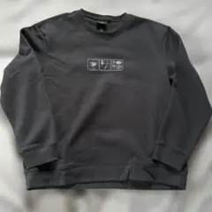 【美品】H＆M スウェットシャツ ブラック 裏起毛 L