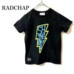ラッドチャップ　Ｔシャツ　１１０　黒　ネオン　グラフィック　ロゴ　ロック　無地のサムネイル