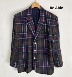 レトロ Be Able ビーエイブル チェック柄 コットン100% ジャケットのサムネイル