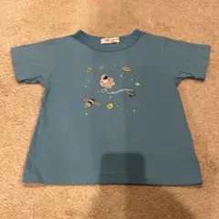 moo non non キッズ 半袖Tシャツ 宇宙柄 120cm
