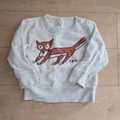 petit main キツネ トレーナー 90fox動物園