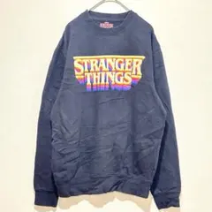 【公式】ストレンジャー・シングス 【S】スウェット ネイビー USAプリント