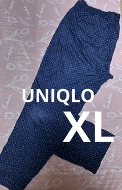 UNIQLO ユニクロ ドット柄防寒パンツ　サイズXL カラーネイビー