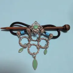 値下げしました！シルバー ヘアアクセサリー フラワーリーフ