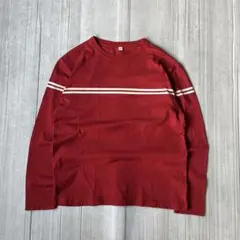 00s OLD UNIQLO 肩 袖ライン クルーネックロンT カットソー M - メルカリ