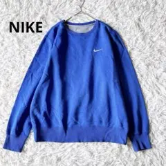 NIKE ナイキ スウェット トレーナー L ブルー スウッシュ刺繍