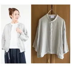 solamonat poche ソラモナポッシェ ラミーシャツ グレー 長袖