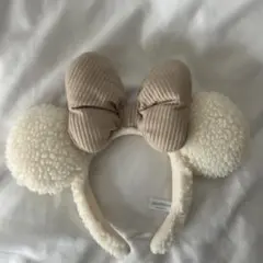 ディズニー カチューシャ ミニー もこもこ