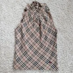 BURBERRY】ホルターネック リボン ロゴノバチェック タンクトップ